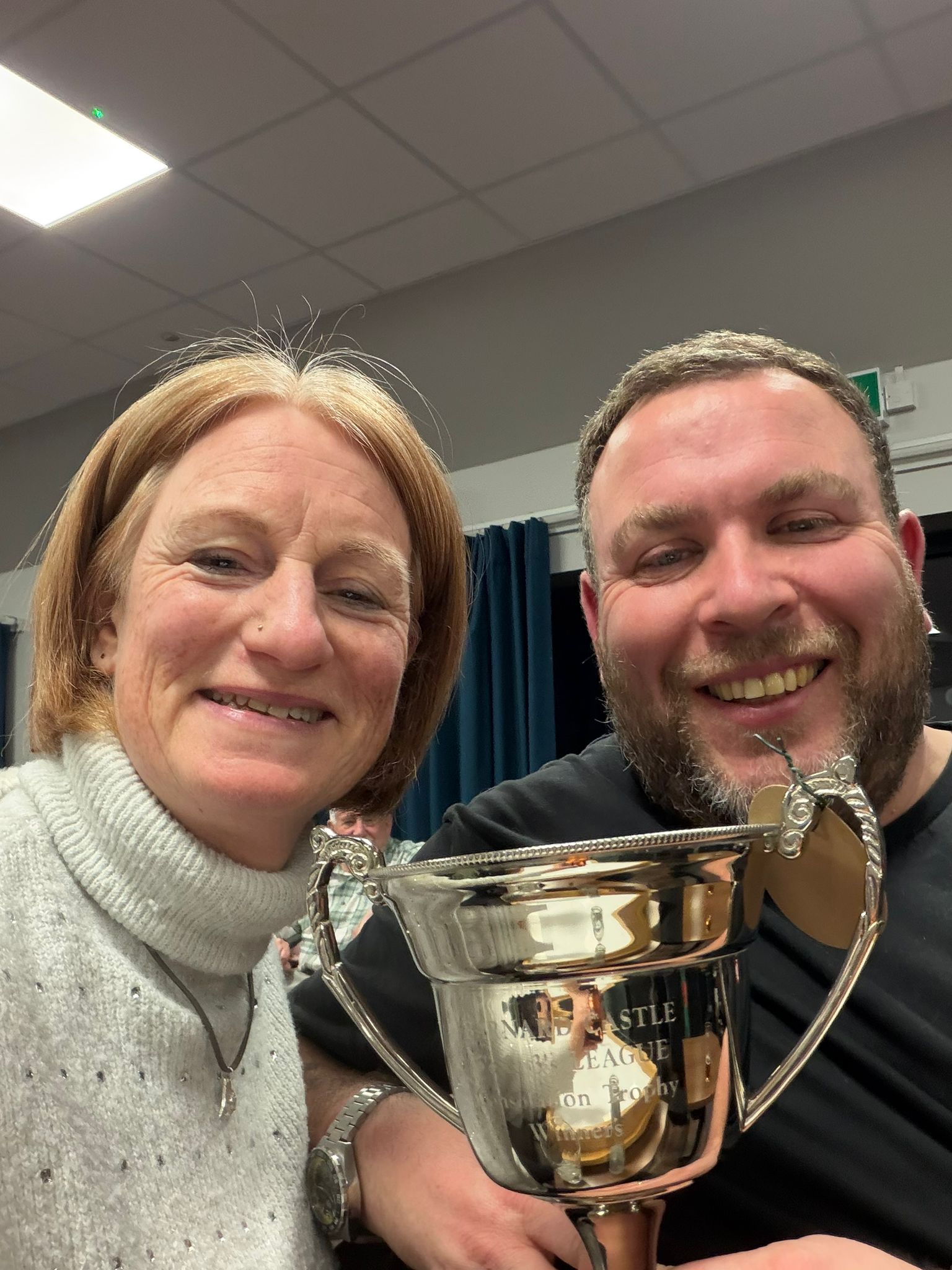 Craig and Debs with trophy